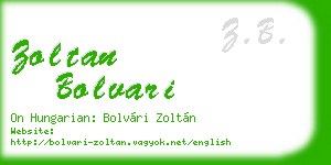 zoltan bolvari business card